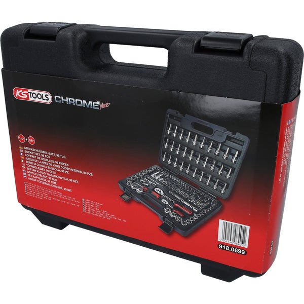 KS TOOLS 1/4+3/8 CHROMEplus Steckschlüssel-Satz 99tlg. - 918.0699