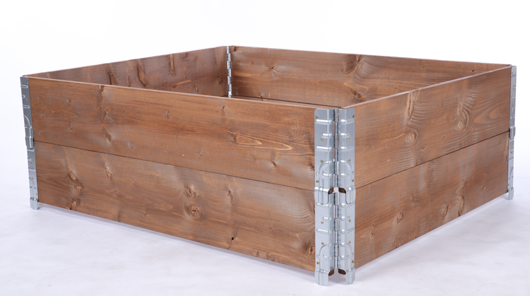 Hochbeetkisten GrowBox HxBxT 40x120x100 cm 2 Ebenen Holz Braun
