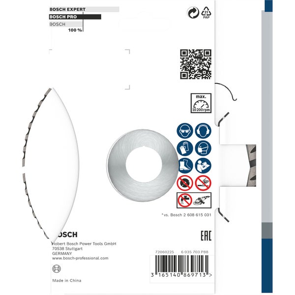 Bosch PRO Multi Material Diamanttrennscheibe 150 x 22,23 mm - 2608615061