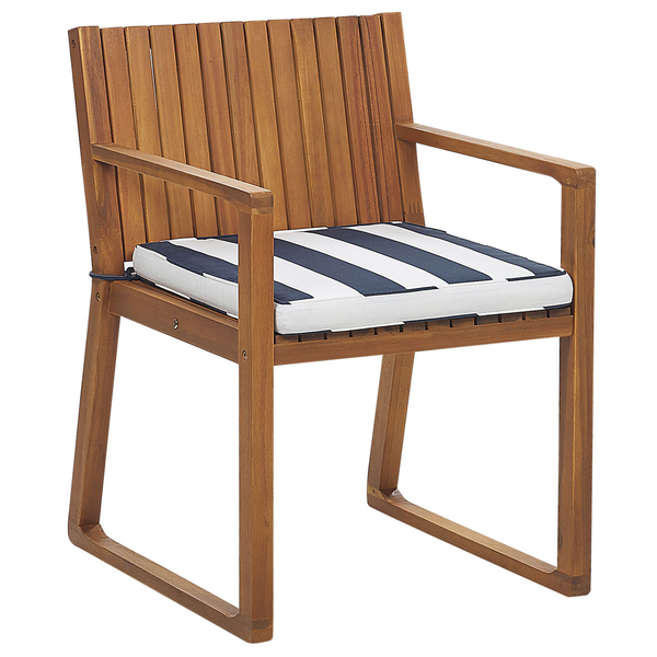 Gartenstuhl SASSARI Akazienholz Marineblau