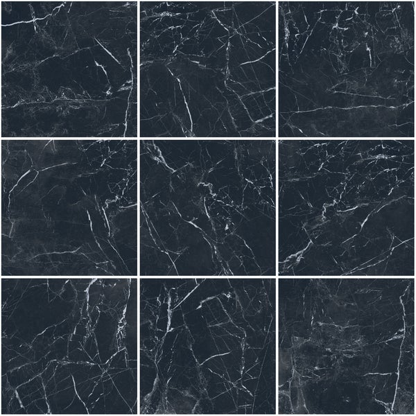 Neun Fliesen mit Marmoroptik