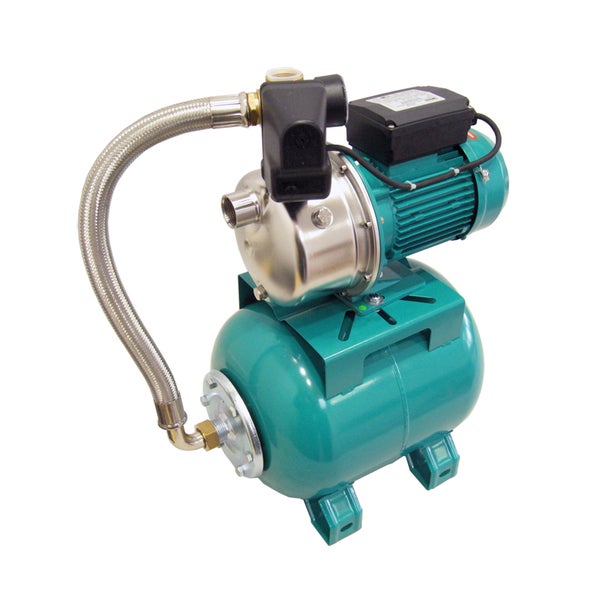Wilo Jet HWJ-203-EM/2-2 Komplettset • Hauswasserwerk mit 20L Druckbehälter • 0,75 kW • 230 V • inkl. Steuerung & Schuko-Stecker
