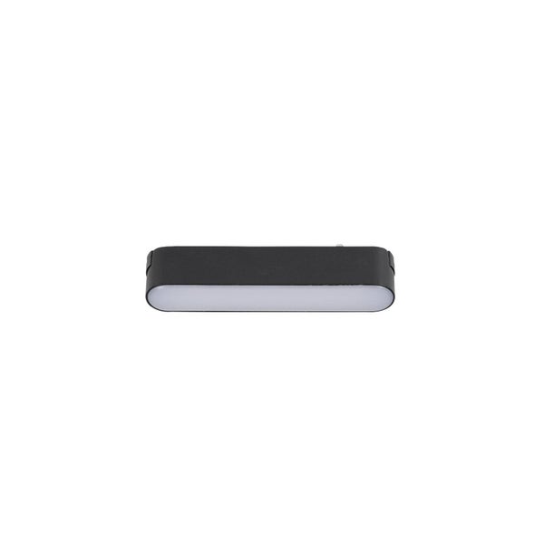 Moderne rechteckige Wandleuchte mit abgerundeten Kanten in Schwarz und Weiß.