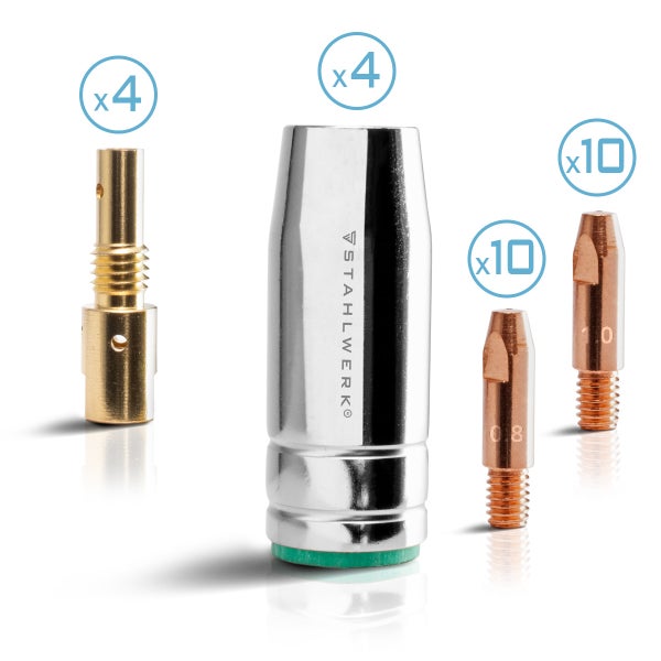 Schweissbrenner mit auswechselbaren Düsen zur Verwendung beim Schweissen