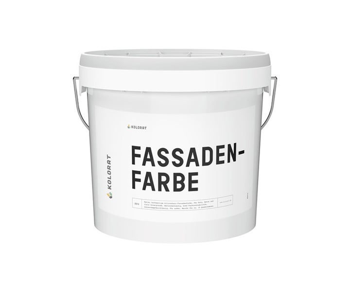 Kolorat Fassaden- & Sockelfarbe - Aquarell-Blau K/41-21-0-0/T – 2.5L Hochwertige Fassadenschutz, Sockelfarbe, Silikonharzfassadenfarbe, wasserabweisend, wetterbeständig, farbtonstabil, für Fassaden und Sockel im Außenbereich