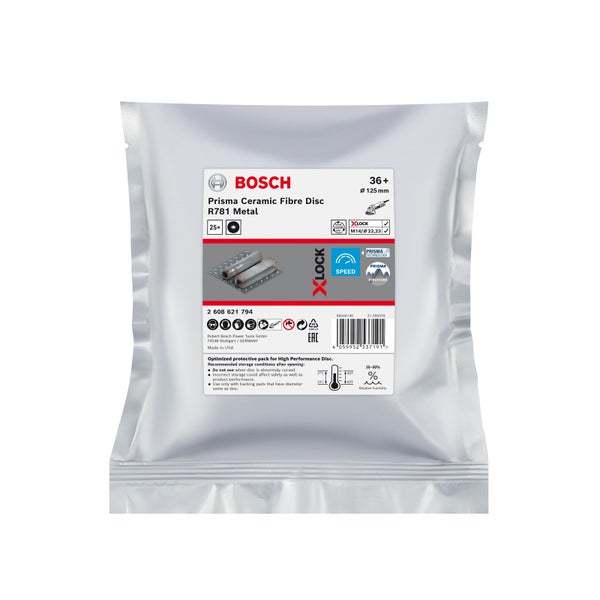 Bosch 25x Expert R781 Prisma Ceramic X-LOCK Fiberscheibe 125 mm G 36 - 2608621794