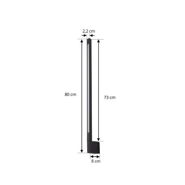 Lindby LED Wandleuchte außen Neano (spritzwassergeschützt (Modern) in Schwarz aus Aluminium (1 flammig, ) - Außenwandleuchten Wandlampe Led Außenlampe Outdoor für Außenwand/Hauswand