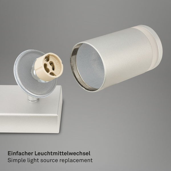 Deckenstrahler Deckenleuchte Deckenlampe Schlafzimmer Schwenkbar 2-flammig GU10