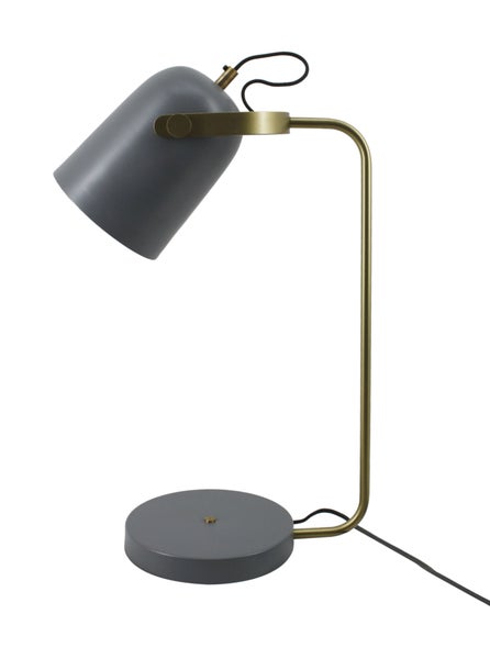 Tischlampe Industrial Design Grau | Wohnzimmer Esszimmer Leuchte