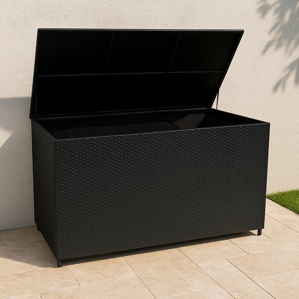 Serafina Rattan Kissenbox 996L - Schwarz