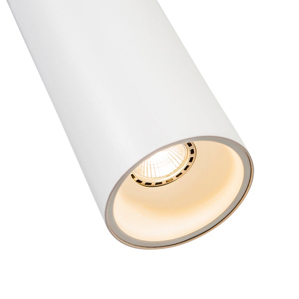 Weiße zylindrische Deckenleuchte