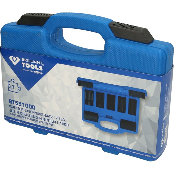Brilliant Tools Injektor Stecknuss Satz in blauer Aufbewahrungsbox