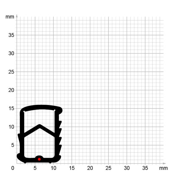 Stahlzargendichtung SZ001 | grau | 5 lfm