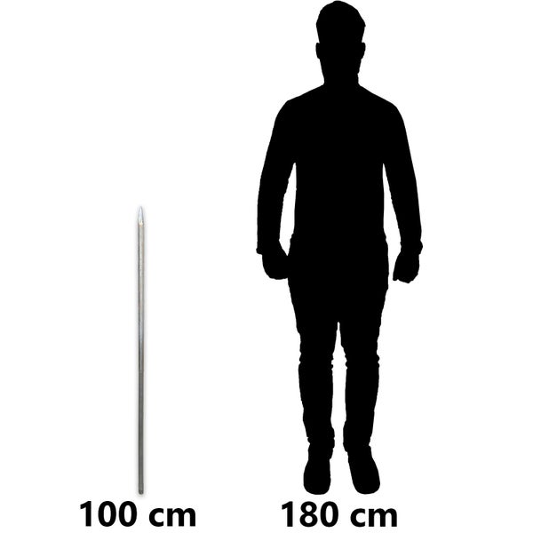 Schmiede Erdnagel UVEN als Schnureisen Schnurnagel Schnurpfahl Schnurstange 1000 mm als Set / 16 mm / 10 Stück