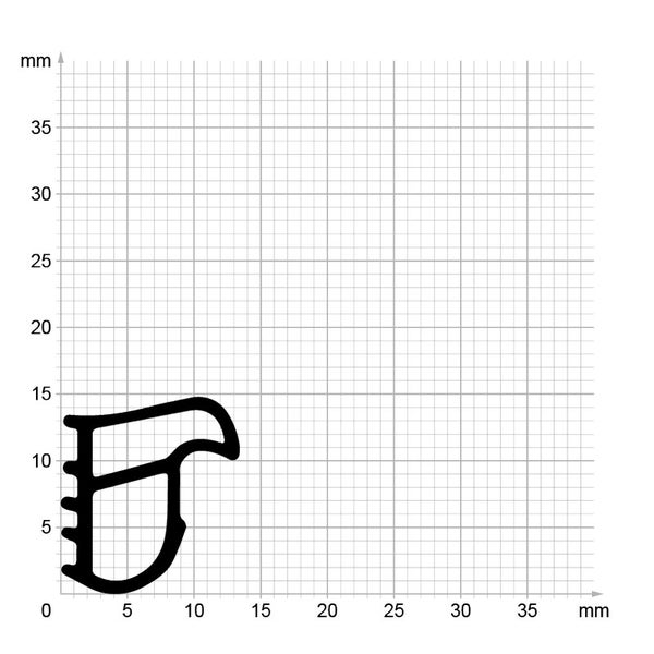 DIWARO. | Stahlzargendichtung SZ089 | schwarz | 5 Meter