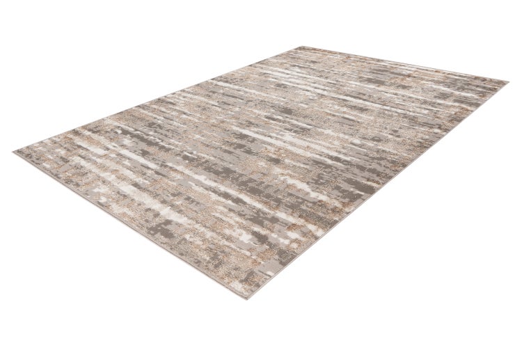 Rechteckiger Teppich mit abstraktem Muster in melierter Optik