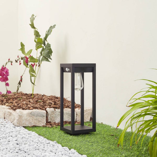 Lindby LED Smart Home Wegbeleuchtung Garten Enea dimmbar mit Bewegungsmelder (Modern) in Schwarz aus Aluminium (1 flammig, )