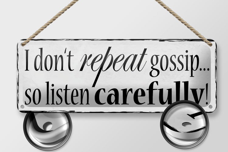 Blechschild Spruch 27x10cm i don`t repeat gossip carefully Dekoration