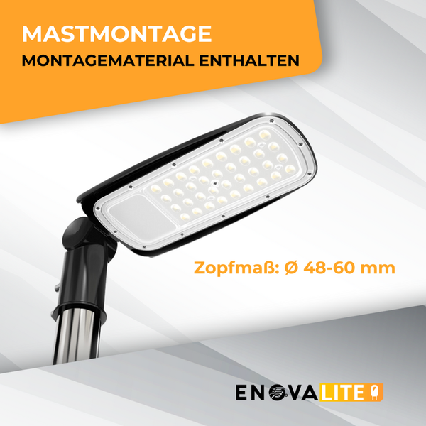 ENOVALITE LED Straßenleuchte 150W Straßenlampe 5000K Neutralweiß Parkplatzleuchte 21000lm IP65