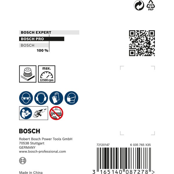 Bosch Pro Drahtbürste, Durchmesser 65 Millimeter, M14 Gewinde