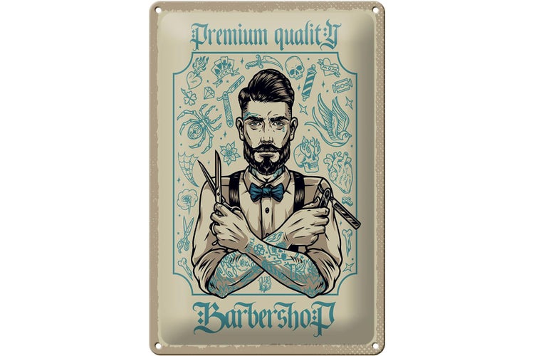 Blechschild Spruch Barbershop Premium quality 20x30cm
