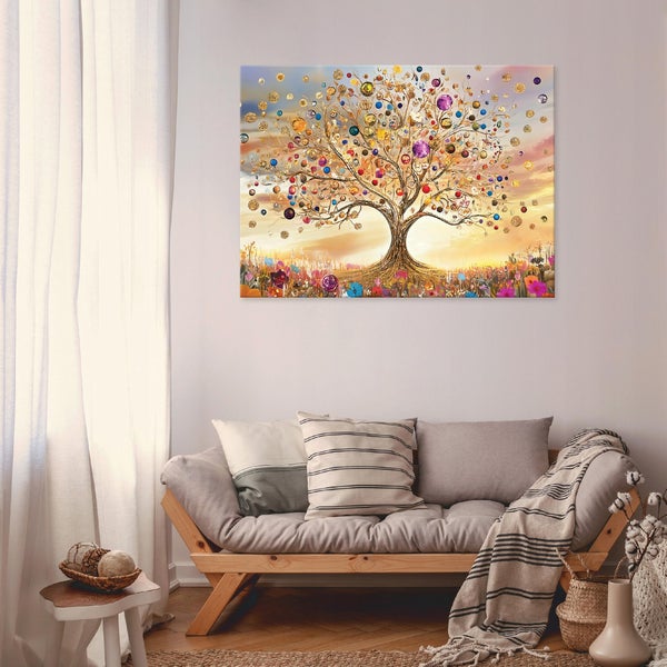 Leinwandbild Abstrakt Baum des Lebens Modern Bilder 60x40 cm