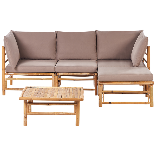 Gartenmöbelset aus Bambus mit Sofa und Tisch
