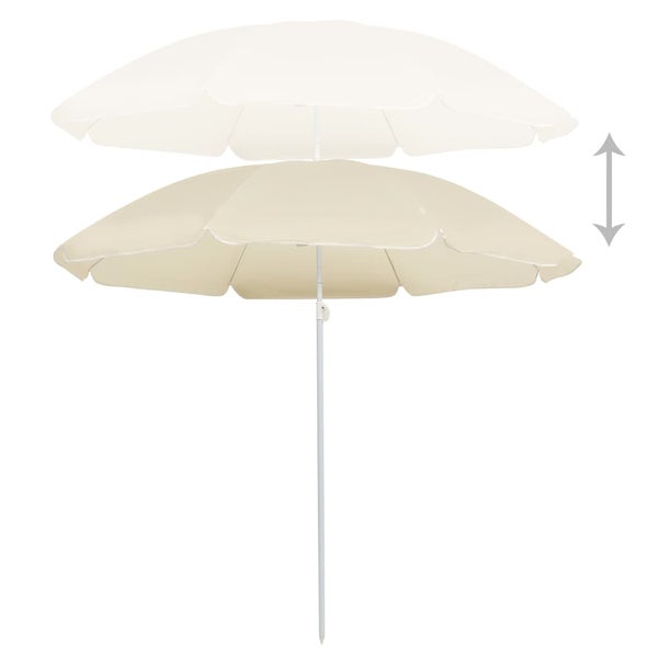 Sonnenschirm mit Stahlmast Sandfarbe 180 cm
