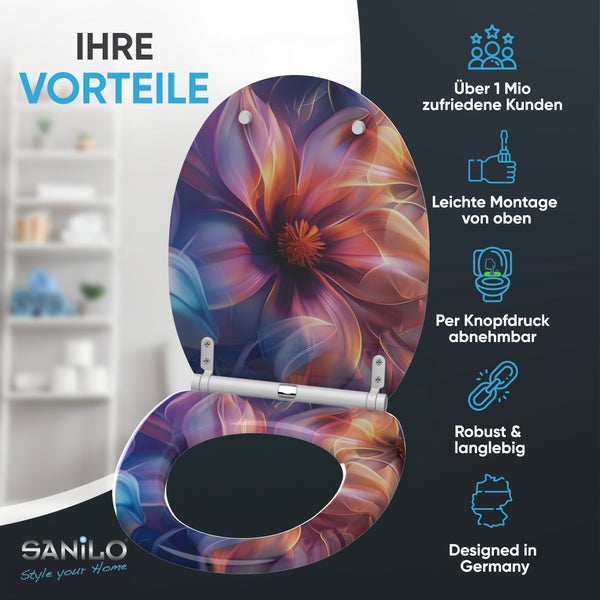 Sanilo Toilettensitz mit floralem Muster