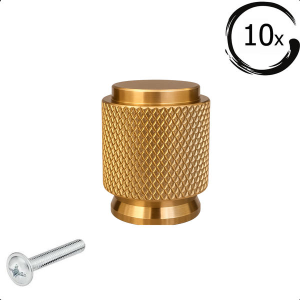 Zehn Möbelknöpfe mit Schrauben