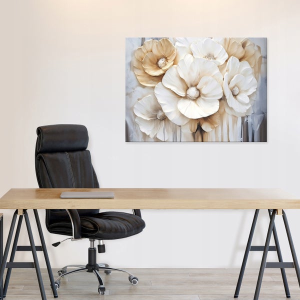 Bilder Abstrakt Blumen Leinwandbild Schlafzimmer Wohnzimmer 60x40 cm