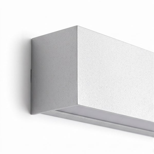 Moderne rechteckige Wandleuchte aus Metall für Innen und Außen
