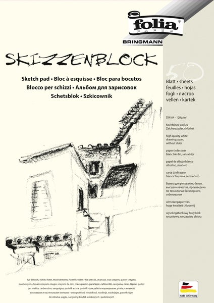 Folia Skizzenblock 120g/m², DIN A4, 50 Blatt
