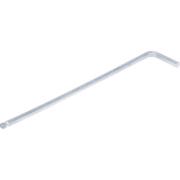 Inbusschlüssel aus Metall in L-Form mit Kugelkopf.