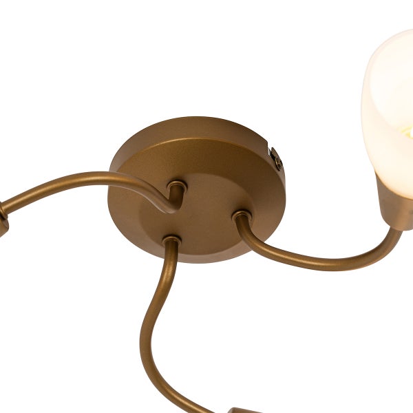 Detailaufnahme einer Deckenleuchte mit Leuchtmittel