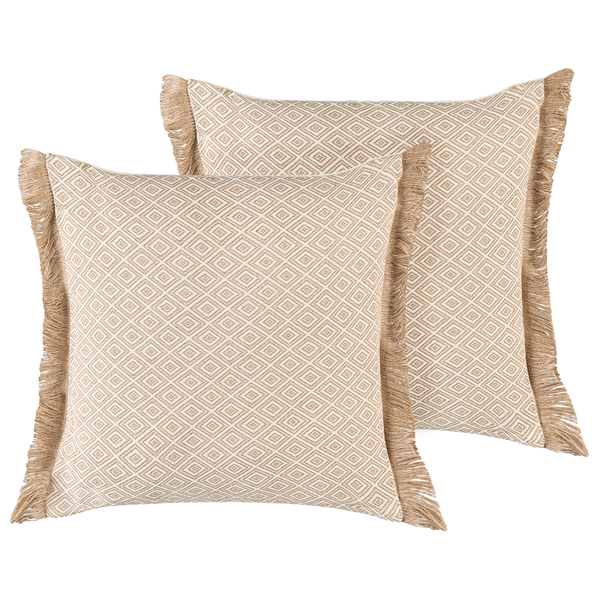 Dekokissen 2er Set LONAR 45 x 45 cm Sandbeige