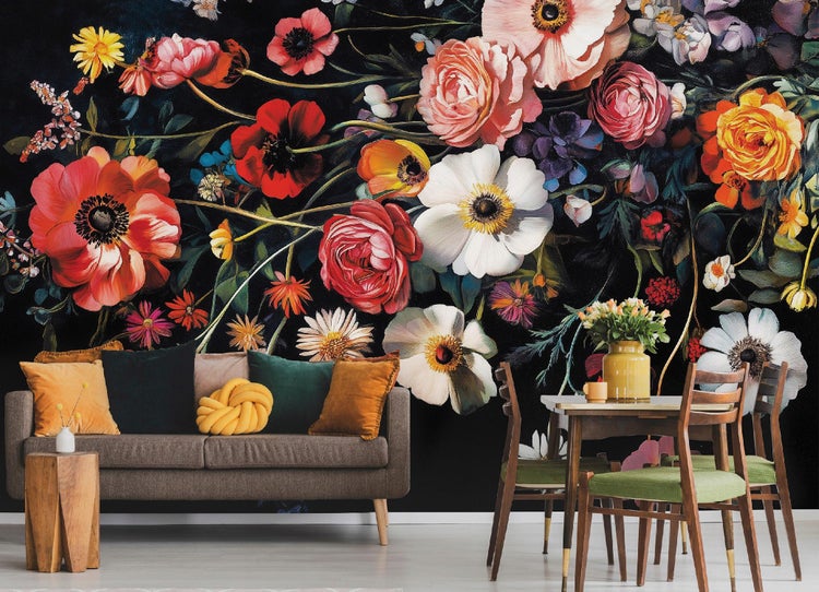 Fototapete Blumen Blumenwiese Wohnzimmer Vlies Tapete 300x210 cm