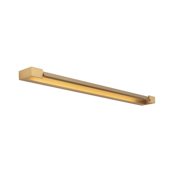 Moderne LED Wandleuchte in länglicher Form mit metallischem Gehäuse zur Wandmontage