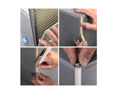 Paulmann LumiTiles LED Strip Profil Frame 2 m Alu eloxiert/Satin