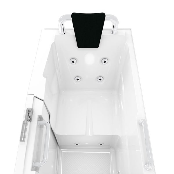 Begehbare Badewanne mit Kopfstütze, Tür, Griff und Massagedüsen
