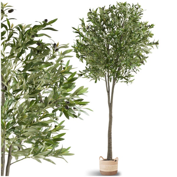 Künstlicher Olivenbaum im Topf als Dekoration