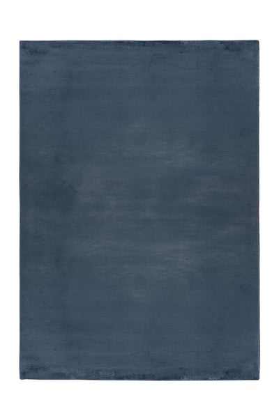 Kurzflor Teppich Plushique Blau Uni 160 x 230 cm