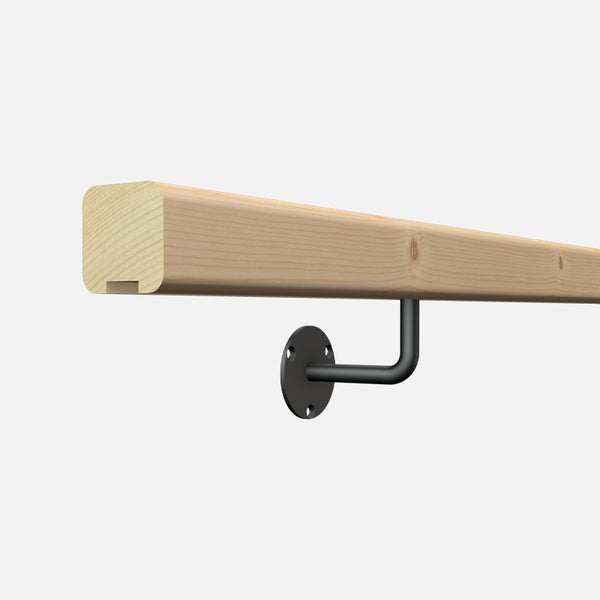Claro – Wandhandlauf-Set aus Holz + Halterungen zur Befestigung