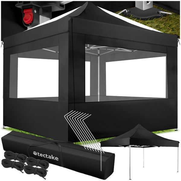 Pavillon tectake Olivia 3 x 3 m, mit Aluminiumgestell inklusive Spannseilen, Heringen und Tragetasche