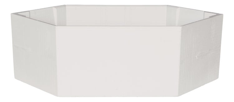 Calmwaters® Wannenträger 190 x 90 cm Exclusive, Passend für Sechseck-Badewanne 190x90 cm, Styroporträger, Schall- und wärmedämmend, Direkt verfliesbar, Badewannenträger in Weiß, 03AX3364