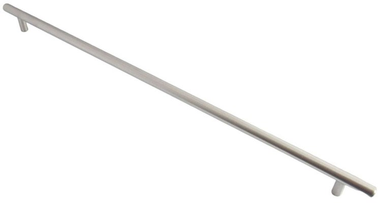 Langer, zylindrischer Stangengriff aus Metall für Schränke und Schubladen.
