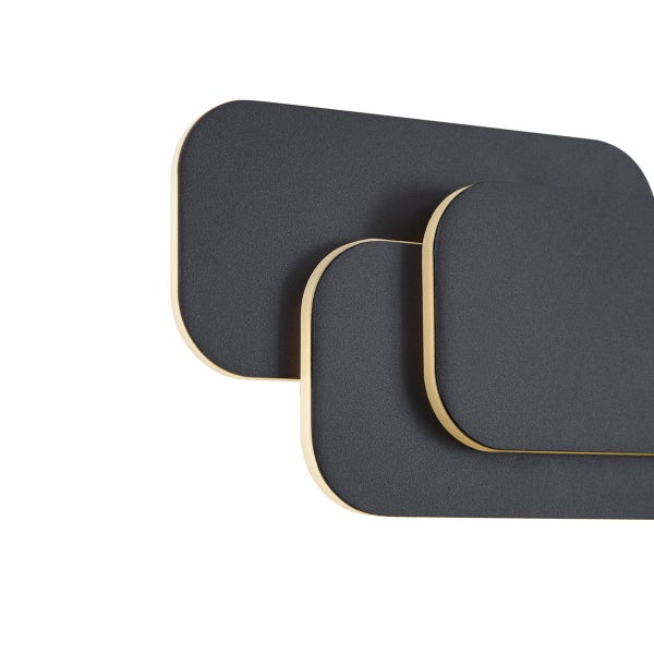 Wandleuchte mit abgerundeten, rechteckigen Formen