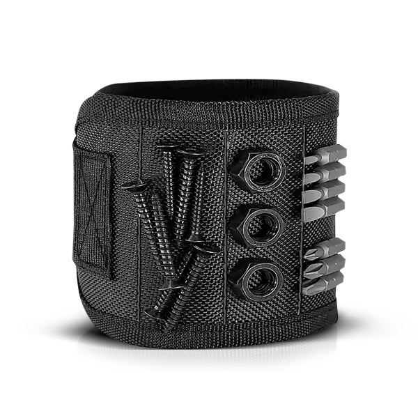 STAHLWERK 2 x Magnet-Armband für Heim-Handwerker mit Klettverschluss
