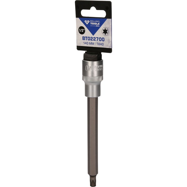 BRILLIANT TOOLS 1/2 Torx-Bit-Stecknuss 140 mm lang T40 - BT022700