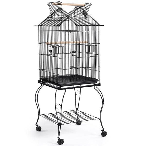 Yaheetech Vogelkäfig 145 cm hoch , Schwarz